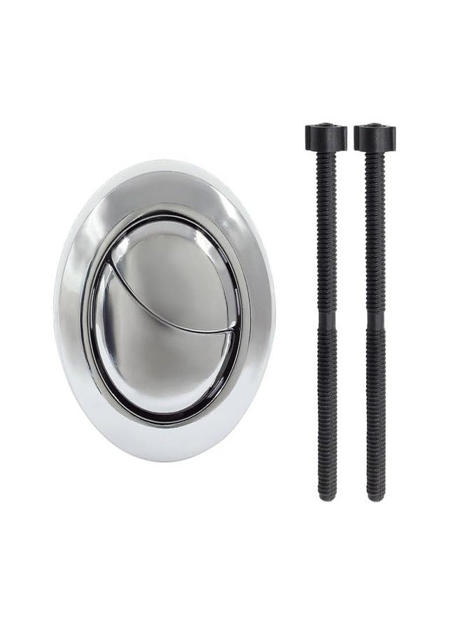 TAXAN POLYMERS Taxan Dual Flush Push Button for Toilet Water Tank (48 mm) - Chrome Finish Anti-Bacterial Surface, Round Design for Lid Holes (Inner 48 mm to 58 mm Size), Durable ABS Material - Image 1
